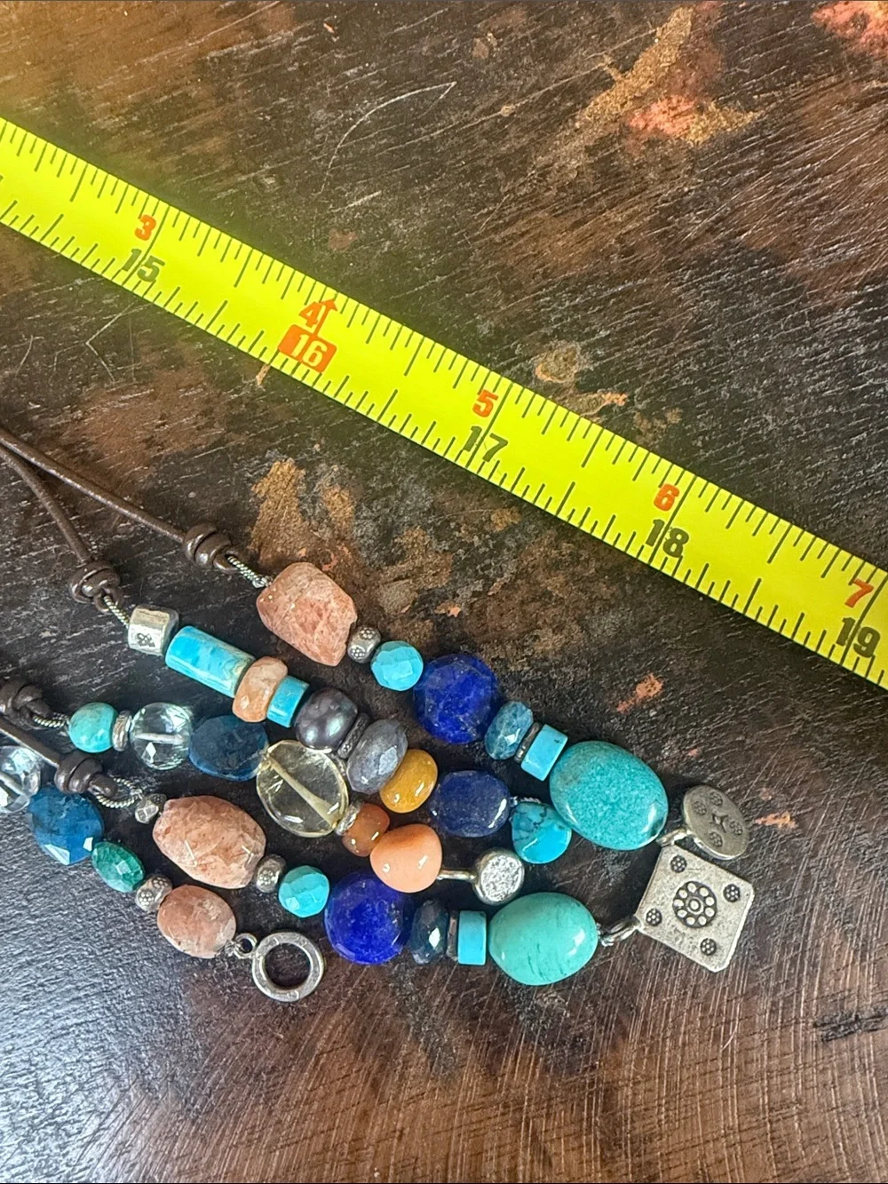 5 tassel lariat leather cord necklace. New with tags from Sundance.